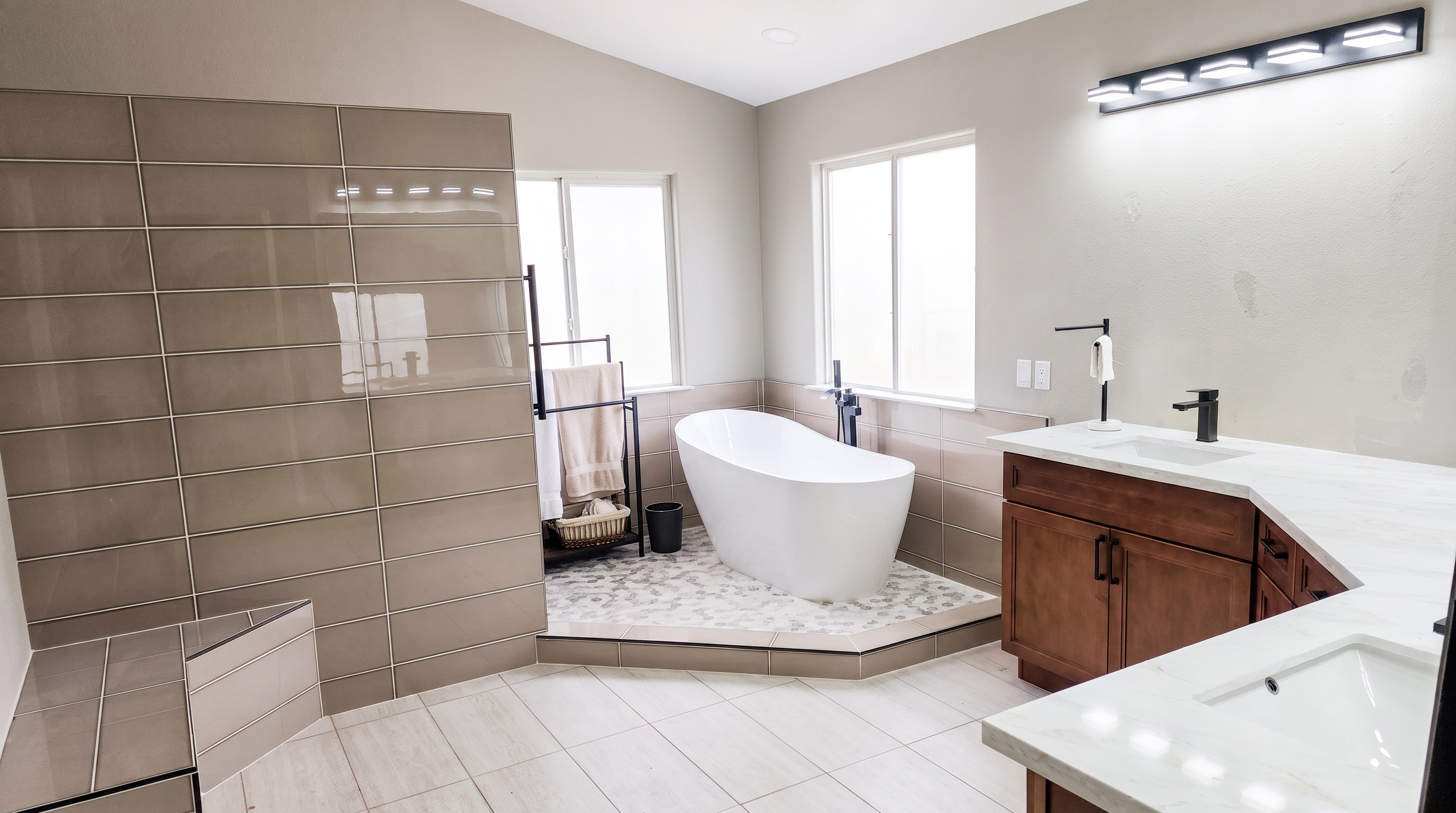 Master bathroom remodel with freestanding tub Las Vegas