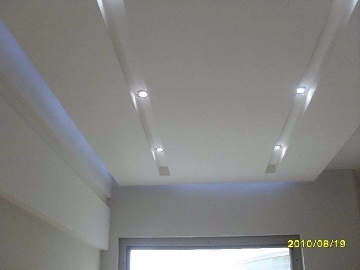 Recessed drywall ceiling detail with accent lighting Las Vegas