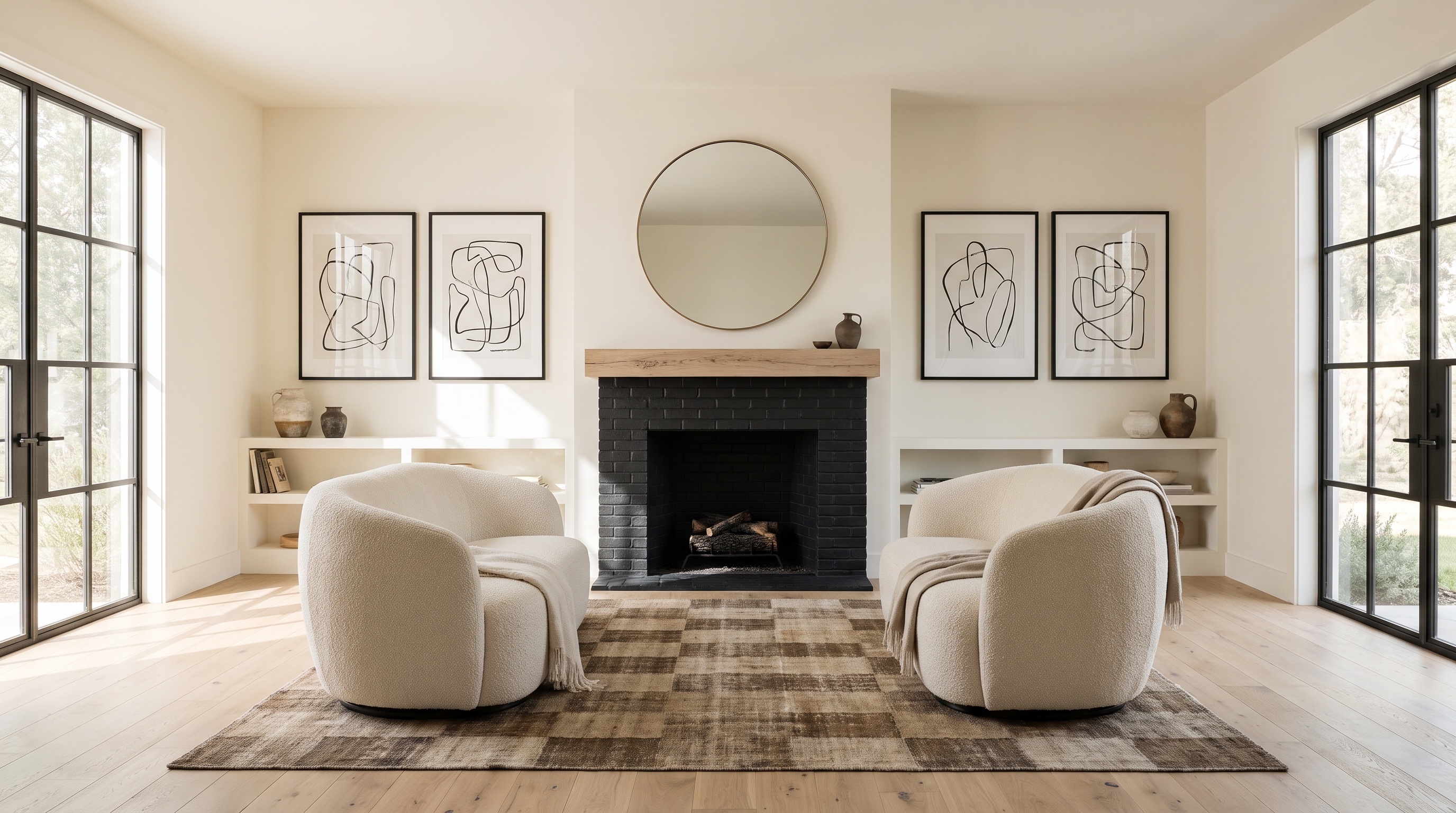Full home remodel open concept great room with fireplace Las Vegas
